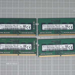 SK hynix 4GB 2666V 4枚セット 省電力デスクトップ ＆ノート用 PC4-2666V-SC0-11 HMA851S6CJR6N メモリ DDR4 SDRAM SODIMMの画像2