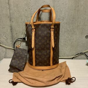 LOUIS VUITTON ルイヴィトン LV モノグラム　バケットGM ショルダーバッグ バケツ型　ポーチつき　現状品