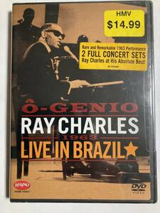 【DVD-リズム＆ブルース】レイ・チャールス（RAY CHARLES）「LIVE IN BRAZIL」（レア）新品未開封DVD（北米仕様）、US盤、RB-201