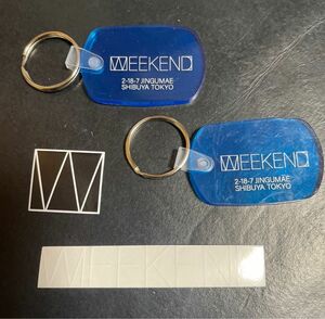 WEEKEND SEQUEL キーホルダー2個セット ステッカー付 fragment design 藤原ヒロシ シークエル xxx