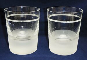 BVLGARIxRosenthal BVLGARY × Rosenthal collaboration * rock glass pair 2 customer tumbler sake cup and bottle *USED storage goods *Z0301735