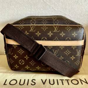 1円　美品　ルイヴィトン リポーターPM クロスボディ ショルダーバッグ M45254 モノグラム ブラウン LOUIS VUITTON Reporter PM 