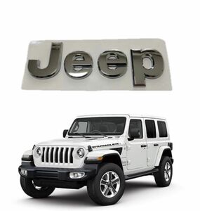 ジープJEEPエンブレム ステッカー　ブシルバー　ABS製