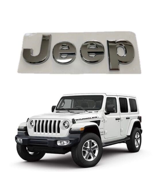 ジープJEEPエンブレム ステッカー ブシルバー ABS製