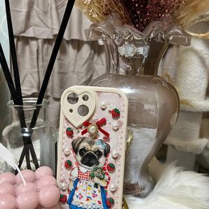 最終値下げ コヤンイサムチョンジンコちゃんiPhone14ケースパグ犬スマホケース パグ スマホケース