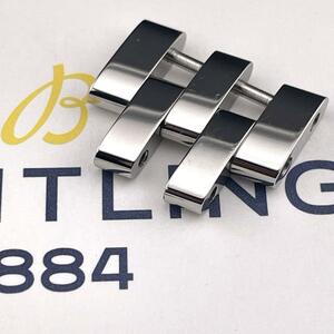 c521【20mm】美品 クロノマット44 鏡面 5連 375A コマ ステンレス ベルト BREITLING ブライトリング 鏡面/ポリッシュ/ヘアライン/サテン