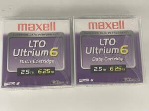 【未使用 maxell LTO Ultrium6 データカートリッジ 2.5TB/6.25TB 2本セット