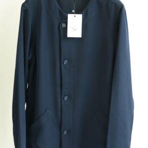 未使用 the conspires コンスパイアーズ ノーカラージャケット solid nc jacket ネイビー size Lの画像1