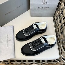 Brunello Cucinelli　ブルネロクチネリ 2023ss スニーカー　メンズ　シューズ　靴 カジュアル　サイズ選択可能 黒×白_画像2