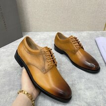 ブルネロクチネリ イタリア　BRUNELLO CUCINELLI メンズ　シューズ　ビジネス シューズ　カジュアル　レザーサイズ選択可能グラデーション_画像3