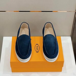 イタリア　トッズ　Tod's ロファー　パンプス 　レザー　スエード　メンズ　シューズ　カジュアル　ネイビー　39～44　サイズ選択可能