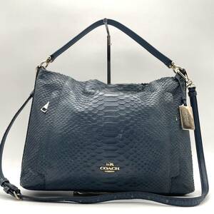 ◇激レア 格安スタート◇ COACH コーチ パイソン 2way ショルダーバッグ ハンドバッグ 腕掛け メンズ レディース ユニセックス