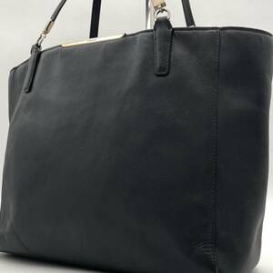 １円〜 ◇格安スタート◇ COACH コーチ トートバッグ ワンショルダーバッグ 肩掛け ハンドバッグ オールレザー ブラック 黒 A4収納可能