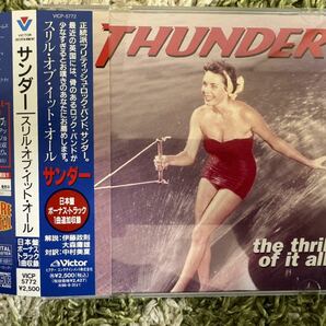 THUNDER/THE THRILL OF IT ALL 国内盤 旧規格 帯付！サンダー/スリル・オブ・イット・オール 国内盤 旧規格 帯付！程度良好品！の画像1