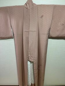 着物 正絹 リメイク用 古布 和装 生地取り用　一つ紋　色無地　付け下げ　裄67 卒業式　入学式