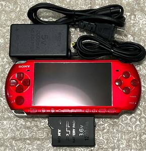 〈極美品・画面ヤケなし・動作確認済み・最終型〉PSP-3000 本体 ラディアントレッド PlayStation Portable 薄型