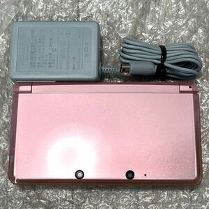 〈動作確認済み〉ニンテンドー3DS 本体 ミスティピンク 充電器 NINTENDO 3DS CTR-001