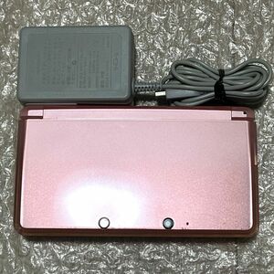 〈一部注意点あり・動作確認済み〉ニンテンドー3DS 本体 ミスティピンク 充電器 NINTENDO 3DS CTR-001