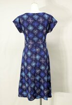 ☆美品☆sybillaシビラ/コットン混総刺繍半袖ワンピース定価4.6万:M/紺系yu271_画像3