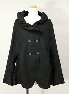 ☆美品☆萌センソユニコ/綿100%薄手長袖ハーフコート:スプリングコート:40/黒yu209