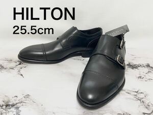 HILTON ヒルトン 新品タグ付 25.5cm 定価約24000円 靴 革靴 　モンクストラップ