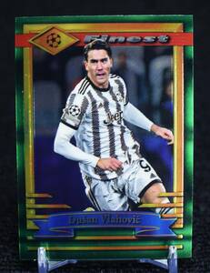 2023 Topps Finest Flashbacks Dusan Vlahovic ドゥシャン ヴラホビッチ Juventus サッカー カード Serbia 