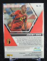 2020-21 Panini Mosaic Prizm Silver Jeremy Doku ジェレミー ドク FIFA サッカー ルーキー カード Belgium_画像2