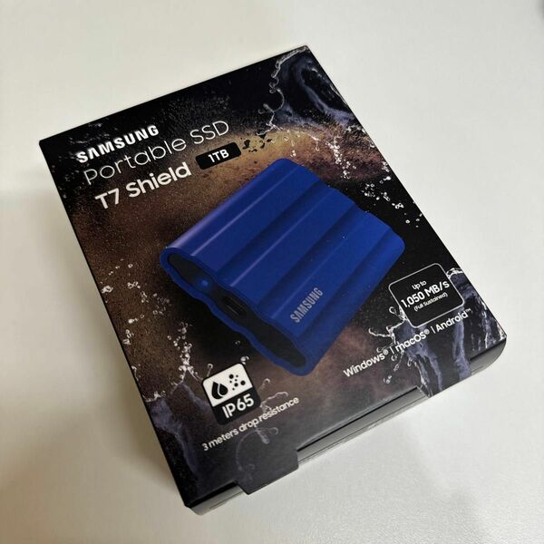 新品未開封！ SAMSUNG ポータブルSSD T7 Shield 1TB ブルー