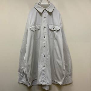 【１円スタート】90′s Wrangler 良デザイン コットン チノシャツ 古着 ヴィンテージ 海外 アメリカ 輸入 【1213】