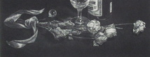 山口和雄『かわいた薔薇』銅版画　ed.22/50. 鉛筆サイン　シートのみ　1990年制作_画像4
