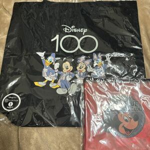 Happyくじ disney 100 ディズニー D賞　トートバッグ　E賞　フラットポーチ　ミッキー　ミニー