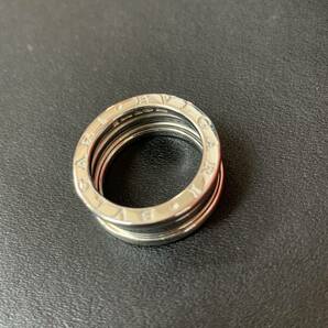 N286 美品 BVLGARI ブルガリ ビーゼロワン リング AU750 K18WG B-zero1 ホワイトゴールド 幅 約0.8mm 13号 約10.2gの画像3