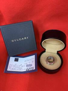 N286 美品　BVLGARI ブルガリ ビーゼロワン リング　AU750 K18WG B-zero1 ホワイトゴールド 幅 約0.8mm 13号　約10.2g