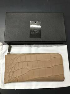 HG6193 long wallet leather crocodile L character fastener type MINK exclusive use sack * box attaching unused goods 