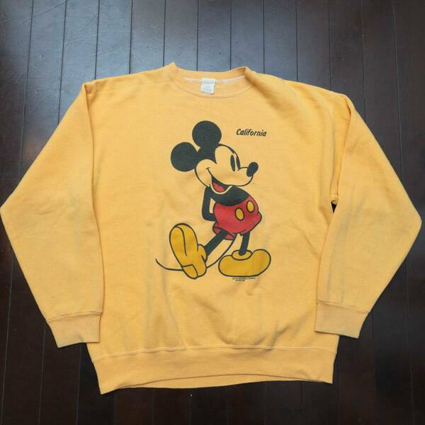 前後プリント 80's MADE IN USA Sherry's Disney DESIGNS MICKEY MOUSE ミッキー スウェット トレーナー 80年代