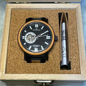 機械式自動巻　天然木腕時計【BJ2419】