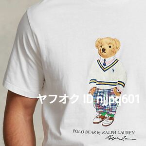 新品★ポロ ラルフローレン 半袖Tシャツ ベア 白 大きいサイズ キング 2XBIG 5L BIG TALL WHITE ポロベアー メンズ 男性 POLO RALPH LAUREN