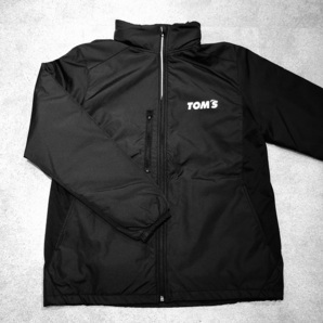 TOM'S トムス 裏フリース ジップジャケット ブラック 黒 サイズ：XL 左胸＆背面上 TOM'Sロゴ入り ファッションの画像1