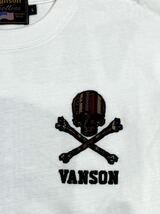 VANSON バンソン ロンTee 天竺 長袖Tシャツ NVLT-2324 オフホワイト Lサイズ_画像3