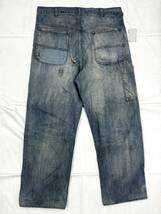 SAINT MICHAEL M×××××× DENIM PANTS セント マイケル デニム ダブルニー ペインターパンツ SM-A23-0000-038 ホワイト Sサイズ_画像2