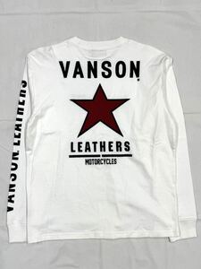 VANSON バンソン ロンTee 天竺 長袖Tシャツ NVLT-2401 オフホワイト Lサイズ