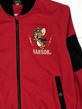 VANSON×TOM&JERRY バンソン トム＆ジェリー サマーメッシュジャケット TJV-2415 レッド Mサイズ_画像3