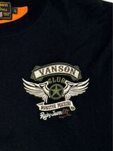 VANSON バンソン ロンTee 天竺 長袖Tシャツ NVLT-2323 ブラック Lサイズ_画像3