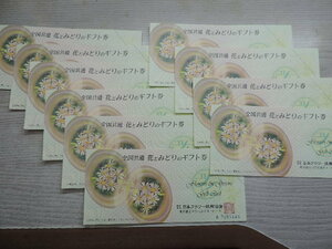 * old, all country common flower . green. gift certificate * have efficacy time limit less * 1 pcs 165 jpy front after natural flower if 3ps.@×10 sheets new goods * unused 