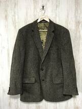 V369☆【ヴィンテージ 古着 HARRIS TWEED ジャケット】ハリスツイード シングルブレザー_画像2