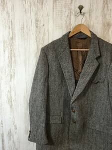 480☆【ヴィンテージ 古着 ハリスツイードジャケット】EAGLE HARRIS TWEED シングルブレザー ヘリンボーン