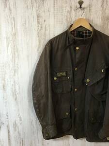 493☆【英国製 INTERNATIONAL JACKET】Barbour バブアー オイルドジャケット 茶