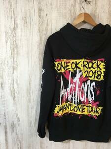494☆【2018 AMBITIONS JAPAN DOME TOUR パーカー】ONE OK ROCK ワンオクロック 黒 L