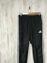 P782☆【3ストライプ サイドライン パンツ 黒】adidas アディダス スポーツ ダンス ストリート O_画像1