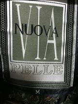 719☆【羊革 ラムレザージャケット】NUOVA VIA ハーフコート 裏地ペイズリー柄 VINTAGE LEATHER M_画像6